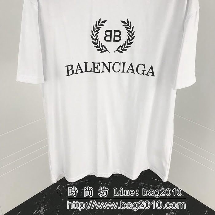 BALENCIAGA巴黎世家 19ss 麥穗雙B短袖 定制面料 七色可選百搭款 男女同款 ydi2467